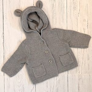 Baby Gap Knit Grey Brannan Bear Sweater Size 3-6M